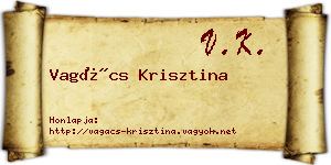 Vagács Krisztina névjegykártya