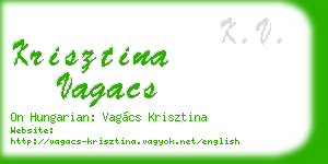 krisztina vagacs business card